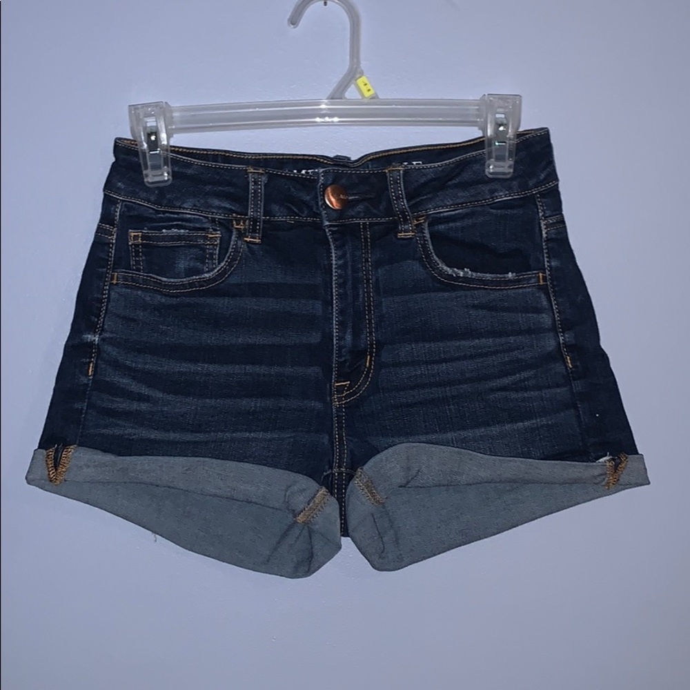 Size 4 American Eagle Dark Wash Jean Shorts